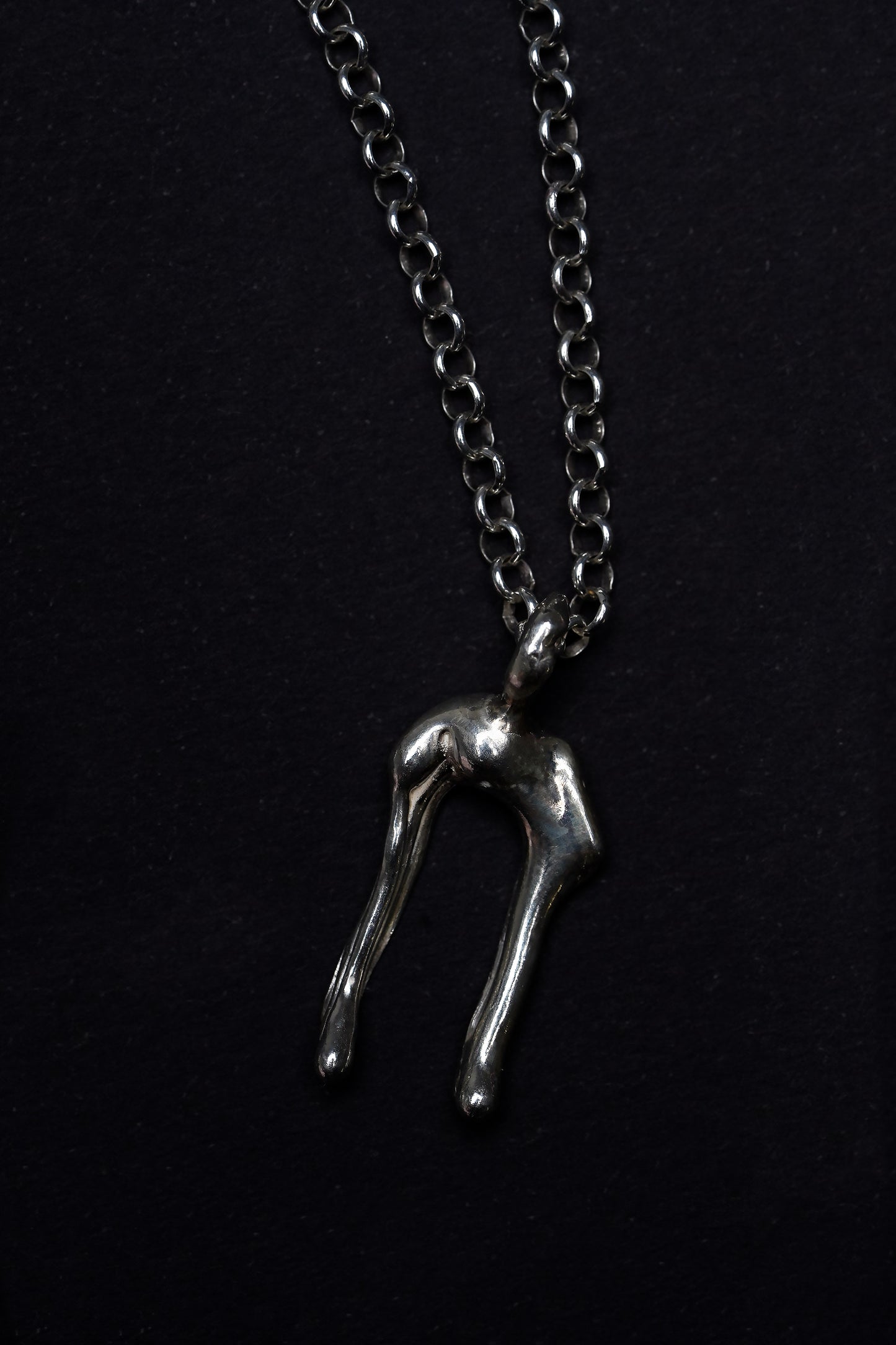 Colgante Double Droplet - Plata
